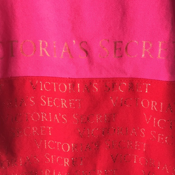 Victoria’s Secret Tote Bag Pink Red Large *I - Picture 3 of 5